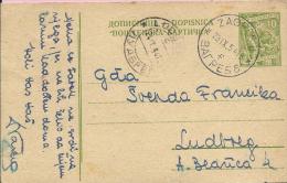 Carte Postale - Zagreb - Ludbreg, 1954., Yugoslavia - Brieven En Documenten