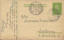 Carte Postale - Požarevac - Ludbreg, 1953., Yugoslavia - Briefe U. Dokumente