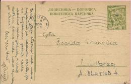 Carte Postale - Zagreb, 28.5.1954., Yugoslavia - Cartas & Documentos