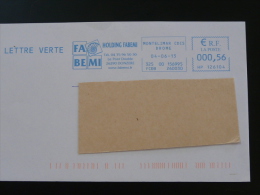 Fossile Fossil EMA Sur Lettre Slogan Meter On Cover Montelimar - Fossilien