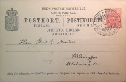 Germany: Old Postcard Sent To Finland 1895 - Fine - Entiers Postaux