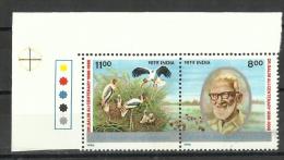 INDIA, 1996,Birth Centenary Of Dr Salim Moizuddin Abdul Ali, Ornithologist, Ecologist,  Setenant  2 V, T/Ls,  MNH, (**) - Neufs