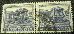 India 1965 Hampi Chariot 70p X2 - Used - Oblitérés