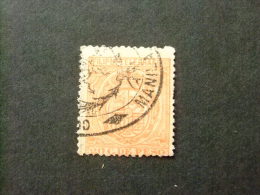 FILIPINAS  PHILIPPINES  AÑO 1896 -- ESCUDO DE ESPAÑA - Edifil Nº 64 º FU -- Yvert Nº 74 º FU Naranja TELEGRAFOS - Philippinen