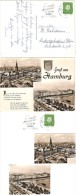 AK Gruß Aus Hamburg Mit Wappen Und Text Mehrbildkarte 2 Bilder 16.2.62 -13 21 HAMBURG-HARBURG 1 Werbestempel Schutz AUCH - Harburg