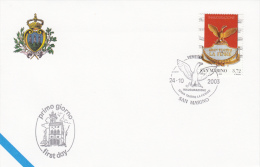 SAN MARINO 2003 FDC Fenice Nuova Perfetta - Usati