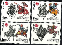 POLAND KNIGHTS ON HORSES CHAMPIONSHIPS SET OF 4 1993 MINT SG2466-68 READ DESCRIPTION !! - Nuovi