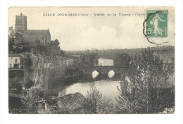 Cp, 86, L'Isle-Jourdain, Vallée De La Vienne, L'Eglise, Voyagée - L'Isle Jourdain