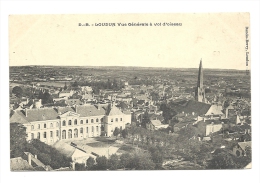 Cp, 86, Loudun, Vue Générale à Vol D'Oiseau, Voyagée 1909 - Loudun