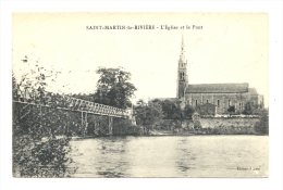 Cp, 86, St-Martin-la-Rivière, L'Eglise Et Le POnt, écrite - Other & Unclassified