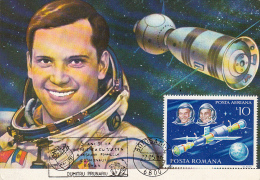 SPACE, DUMITRU PRUNARIU, SPACESHIPS, CM, MAXICARD, CARTES MAXIMUM, 1986, ROMANIA - Europe