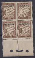 AND-15 - ANDORRE Taxe N° 2 En Bloc De 4 Bord De Feuille Neuf** - Unused Stamps