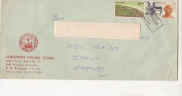 A2295 - INDIA Affrancatura Mista Su Busta  VG  Bylakuppe-Torino  24-11-1997 - Lettres & Documents