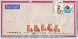 A2296 - INDIA Affrancatura Mista Su Busta  VG  Polur-Torino  09-11-1991 - Covers & Documents