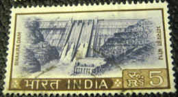 India 1967 Bhakra Dam 5r - Used - Oblitérés