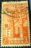 India 1949 Sanchi Stupa East Gate 3a - Used - Usados