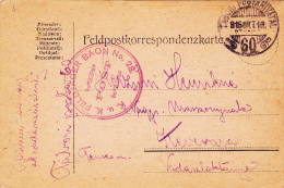 FELDPOSTKORRESPONDENZKARTE , FELDJAGER BAON NO 28, CENSURED 1916, HUNGARY - WO1