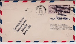 USA - 1930  - POSTE AERIENNE - ENVELOPPE AIRMAIL De HUTCHINSON ( KANSAS ) - DEDICATION - 1c. 1918-1940 Lettres