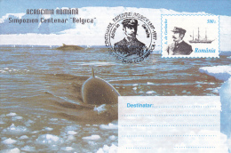 ADRIEN DE GERLACHE, BELGICA SHIP,  EXPEDITION IN ANTARCTICA, SPECIAL COVER, 1997, ROMANIA - Onderzoekers