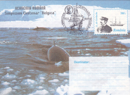 ADRIEN DE GERLACHE, BELGICA SHIP,  EXPEDITION IN ANTARCTICA, SPECIAL COVER, 1997, ROMANIA - Explorateurs