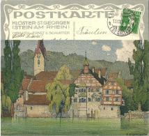 Stein Am Rhein - Kloster St.Georgen  (Litho Schlatter)                 1917 - Stein Am Rhein