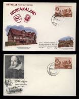 Bechuanaland 1964 2 FDC Shakespeare - 1885-1964 Bechuanaland Protectorate