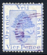 Orange Free State 1878. 4d Pale Blue. SACC 10, SG 18. - Stato Libero Dell'Orange (1868-1909)