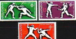 BULGARIA \ BULGARIE -  1986 - World Fencing Coup - 3v ** - Nuevos