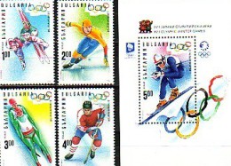 BULGARIA \ BULGARIE - 1994 - Ol.Win.G´s - Lillehammer - Bulgarie - 4v + Bl. - MNH - Unused Stamps