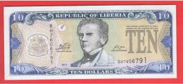 LIBERIA - 10 Dolar  2011 SC  P-27 - Liberia