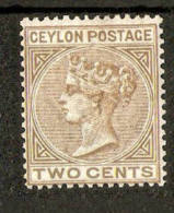 CEYLON 1872 2c  SG 121 PERF 14 MOUNTED MINT Cat £32 - Ceylan (...-1947)