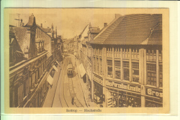 4250 BOTTROP, Hochstrasse, Strassenbahn - Tram, 192...Klebereste Rückseitig - Bottrop