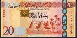 LIBYA P79 20 DINARS  2013  #1/I  002-----  FIRST PREFIX Early Note !    UNC. - Libya