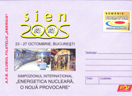 INTERNATIONAL SYMPOSIUM - NUCLEAR ENERGETICS,A NEW CHALLENGE ; COVER STATIONERY , UNUSED,2005, ROMANIA - Atomo