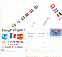 PAP - Bonjour L'Europe - - Enveloppe Illustrée Avec Carte- N° 889 Lot 436/196 - Prêts-à-poster:Stamped On Demand & Semi-official Overprinting (1995-...)