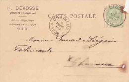 DISON DEVOSSE 1902 + Cachet Postal étoile De Chaineux - Dison