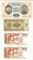 MONGOLIE . LOT DE 4 BILLETS . - Mongolia