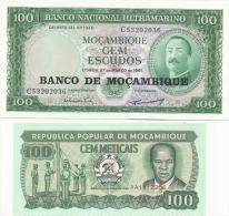 MOZAMBIQUE . LOT DE 2 BILLETS . - Mozambico
