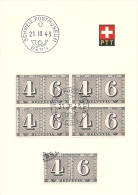 PTT Bögli  "100 Jahre Schweizer Postmarken"  (VB-Frankatur)          1943 - Covers & Documents