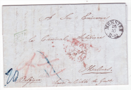 L. De MUNSTER/1851 Pour Malines Avec PP En VERT + Bonifications. RR - 1851-1857 Medaillons (6/8)