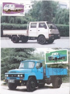 CHINESE TRUCKS, CM, 2X CARTES MAXIMUM,1996,CHINA - Trucks, Vans &  Lorries