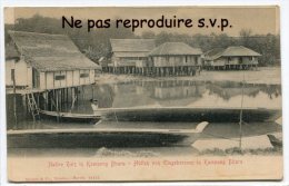 -  Singapore - Native Huts Kampong Bharu, Hutten Vom..  Précurseur, Splendide, Peu Courante, Non écrite, 1906, Scans, - Singapur