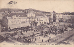 06 - Nice - Le Casino Municipal Et La Place Masséna (animée, Tramway, Peu Vue) - Places, Squares