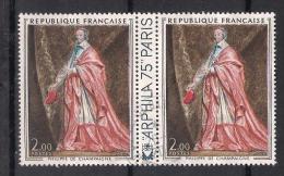 France 1975  Sc Nr 1394  ARPHILA   Cardinal Richelieu, Painter Philippe De Champaigne  Pair (a5p12) - Philatelic Exhibitions