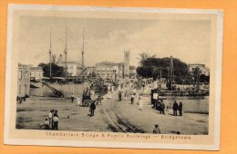Chamberlain Bridge & Public Bldgs Bridgetown Barbados 1910 Postcard - Barbados (Barbuda)