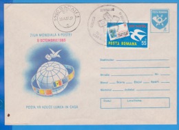 World Post Day UPU  ROMANIA Postal Stationery Cover 1985 - U.P.U.