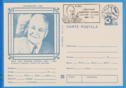 Energetician, Electricity Engineer Dimitrie Leonida  ROMANIA Postal Stationery Postcard 1983 - Elettricità