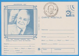 Energetician, Electricity Engineer Dimitrie Leonida  ROMANIA Postal Stationery Postcard 1983 - Elektriciteit