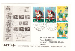 JAPON Lettre De TOKIO 1972 Via La SUEDE - Covers & Documents