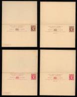 Antigua Ca 1900 2 Reply Postal Stationery Mint - 1858-1960 Colonia Britannica